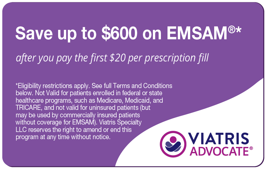 Image of Emsam saving card image EMSAM (selegiline transdermal system) Savings Card